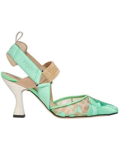 fendi heels green|Fendi heels authentic.